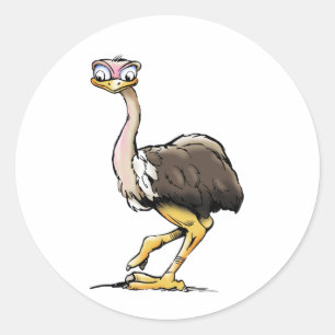 Strauß-Aufkleber Runder Aufkleber