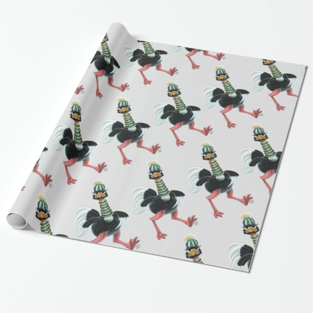 Strauß aus der Arktis auf der Flucht Geschenkpapier (Ungerollt)