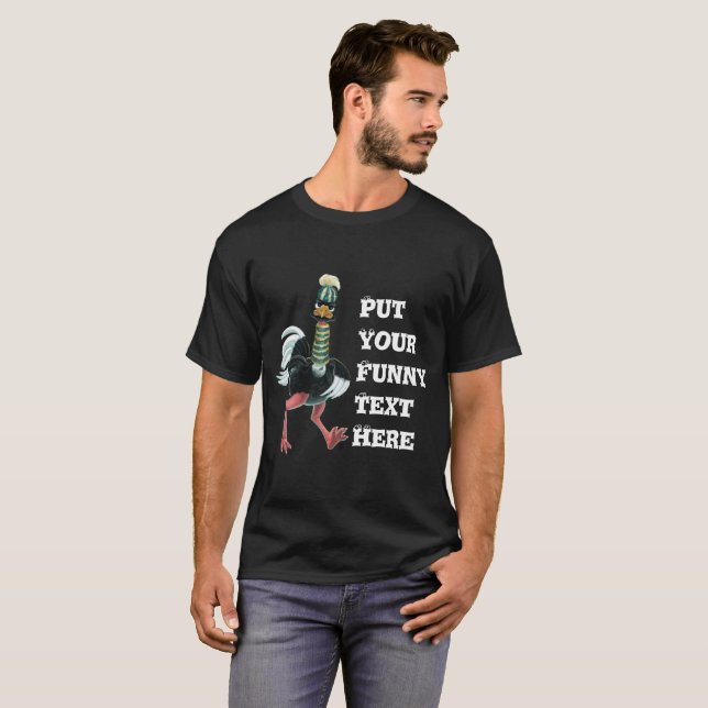 Strauß aus der Arktis auf der Flucht T-Shirt (Vorne ganz)
