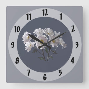 Strauß aus Gänseblümchen Quadratische Wanduhr