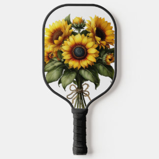 STRAUSS AUS HELLE SCHÖNE GELBE SONNENBLUMEN PICKLEBALL SCHLÄGER