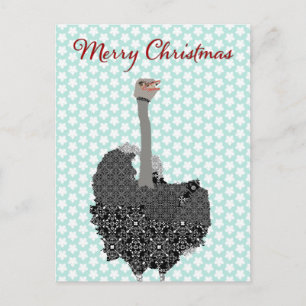 Strauß Blau Stern Postkarte Weihnachten
