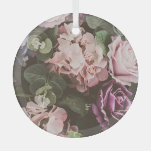 Strauß Blumen, Vintage-Filter, schöne Hintergrund Ornament Aus Glas