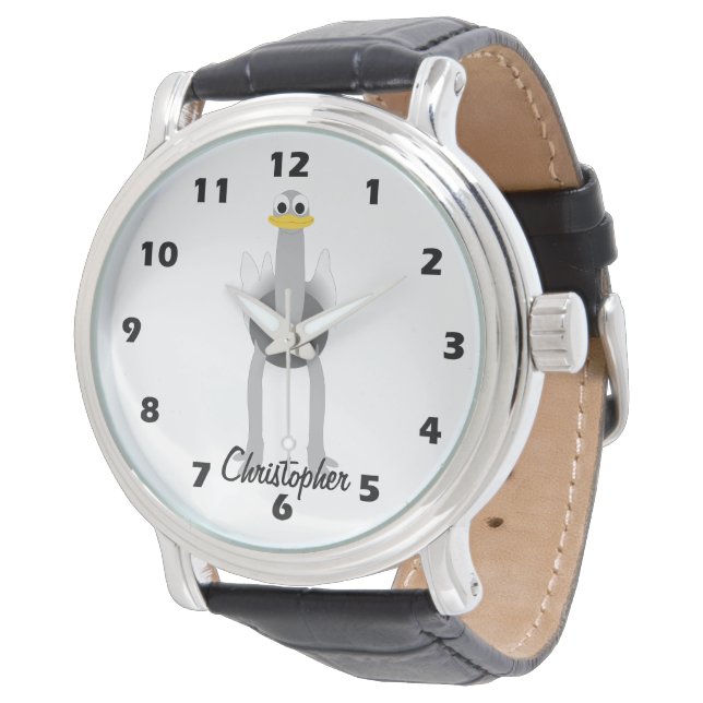 Strauß Design personalisiert Armbanduhr (Schrägansicht)