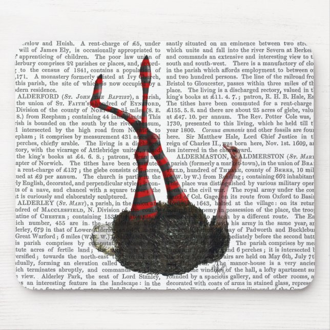 Strauß mit gestreiften Leggings Mousepad (Vorne)