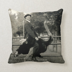 Strauß-Reiten 1910 Kissen