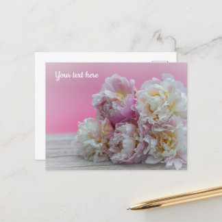 Strauß rosa Pfingstrosen Postkarte