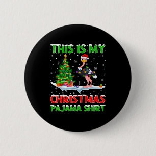 Strauß Vogel Xmas Baumlichter Dies Ist Mein Weihna Button