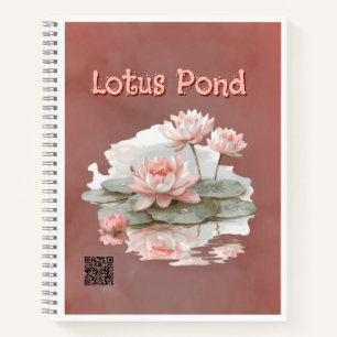 Sträußchen-Lotus-Teich Notizbuch