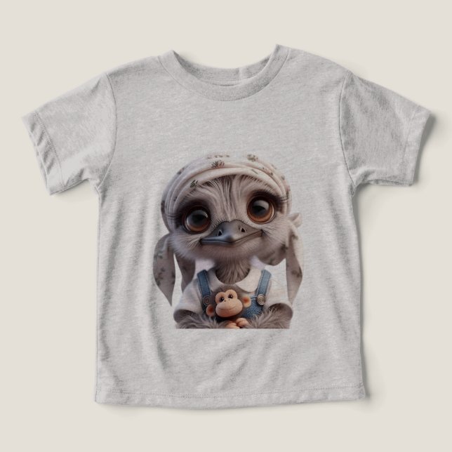 Straußenfick in einer Bandana mit Affen (Design Vorderseite)