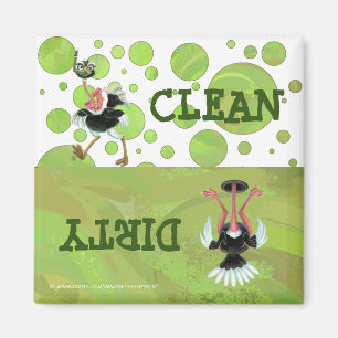 Straußenrennen im Sumpf Magnet