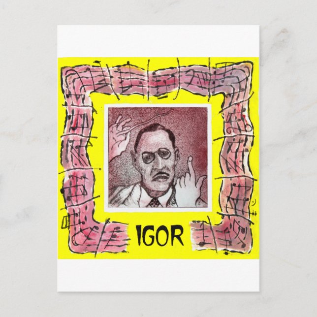 Stravinsky Postcard Postkarte (Vorderseite)