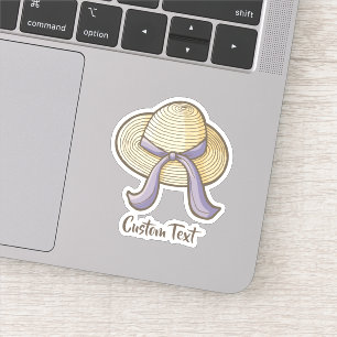 Straw Hat Beige Aufkleber