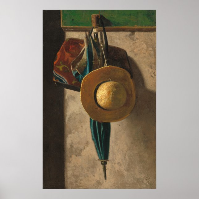 Straw Hat - John Frederick Peto Fine Art Poster (Vorne)