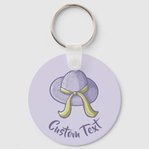 Straw Hat Lilac Schlüsselanhänger