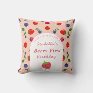 Strawber Berry Erster Geburtstag Kissen