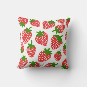 Strawberrie nahtloses Muster. Vintage Darstellung Kissen
