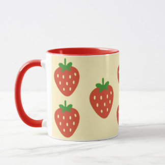 Strawberries and Sunshine Two-Tone Coffee Mug Tasse