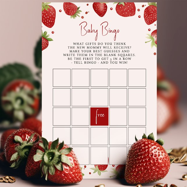 Strawberries Baby Showgame Baby Bingo (Von Creator hochgeladen)