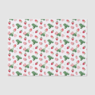 Strawberries & Blätter für Wasserfarben Wiederholu Seidenpapier