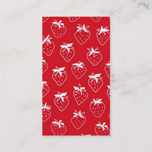 Strawberries businesscard visitenkarte (Vorderseite)