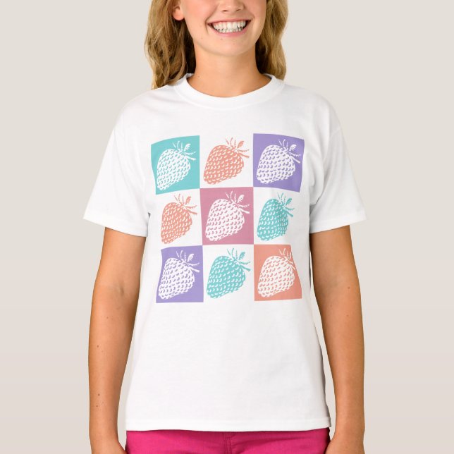 Strawberries Colorful Summer T-Shirt (Vorderseite)