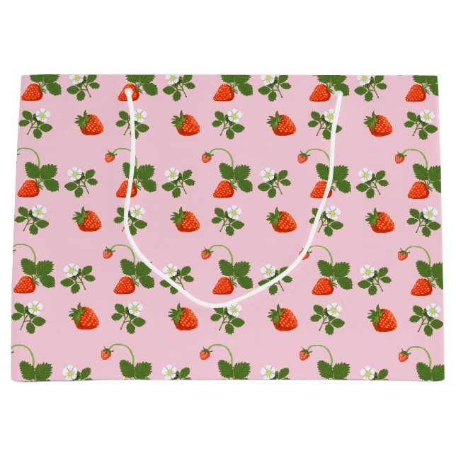 Strawberries Große Geschenktüte (Vorderseite)