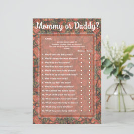 Strawberries Guess Who (Mama oder Papa) Game Card Briefpapier