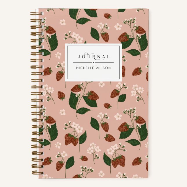 Strawberries Personalisiert Journal Notizbuch (Vorderseite)