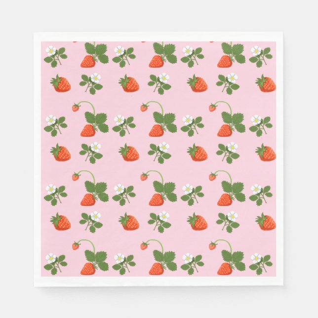 Strawberries Serviette (Vorderseite)