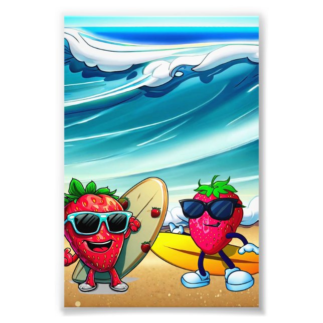 STRAWBERRIES SURFERS FOTODRUCK (Vorne)