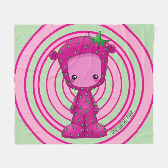 StrawberriMimi Fleecedecke (Vorderseite (Horizontal))