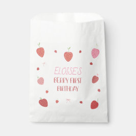 Strawberry 1. Berry First Birthday Favor Bags Geschenktütchen