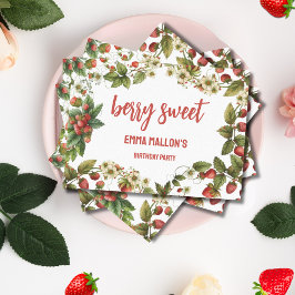 Strawberry 1. Geburtstag Berry First Seidenpapier