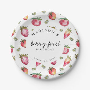 Strawberry 1. Geburtstag Party Berry First Sweet P Pappteller