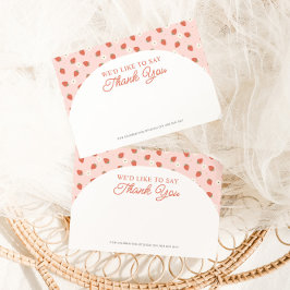 Strawberry 1st Birthday Girls Dankeschön Card