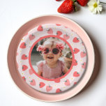 Strawberry 1st Birthday Party Berry First Photo Pappteller<br><div class="desc">Strawberry 1st Birthday Party Berry First Photo Paper Plates</div>