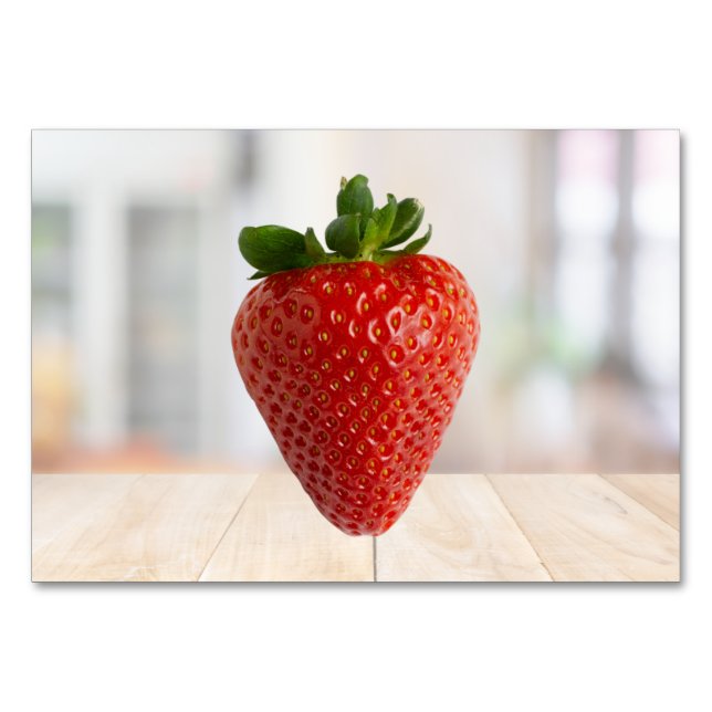 Strawberry ABA Labeling Flashcard | Bildkarten Tischnummer (Vorderseite)