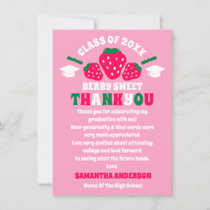 Strawberry Abschluss Danke Karte