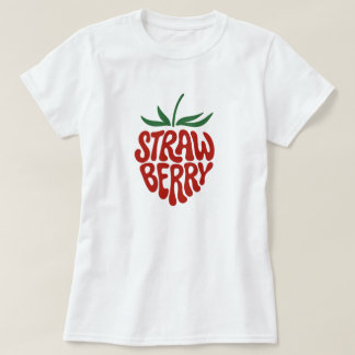 Strawberry - Aesthetic Retro Fruit Graphic Design T-Shirt