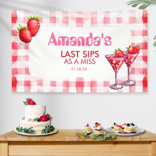 Strawberry als Miss Bachelorette Gingham Banner