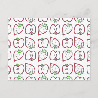 Strawberry Apple Postcard Postkarte
