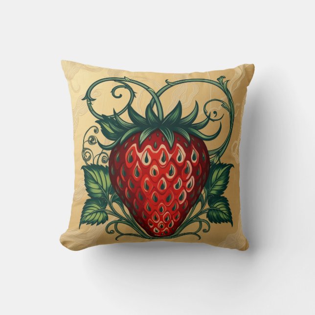 Strawberry Art Design Kissen (Vorderseite)