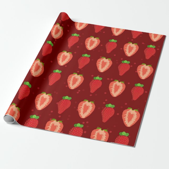 Strawberry Artist Strawberry Easy Zeichn Strawber Geschenkpapier (Ungerollt)