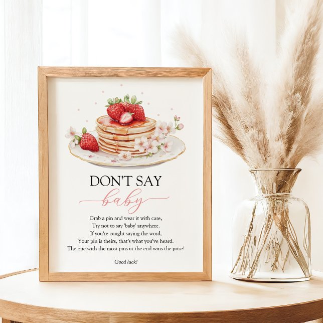 Strawberry Baby Brunch Say Baby Sign nicht Poster (Von Creator hochgeladen)