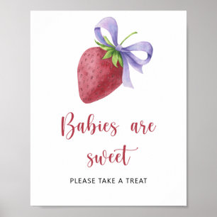 Strawberry Baby Dusche - Babys sind süß Poster