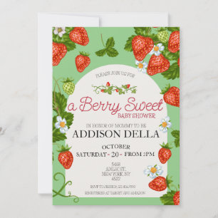 Strawberry Baby Dusche Berry Sweet Einladung