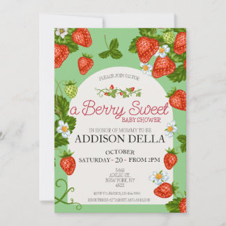 Strawberry Baby Dusche | Berry Sweet Einladung