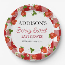 Strawberry Baby Dusche | Berry Sweet Pappteller