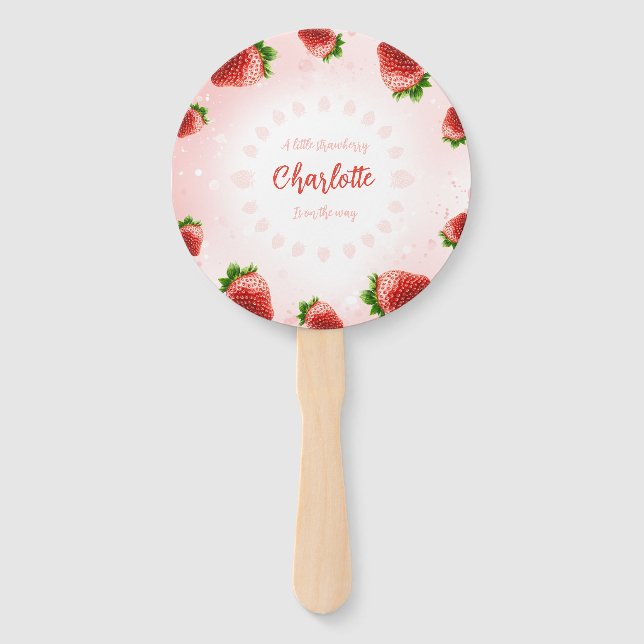 Strawberry Baby Dusche Fächer (Vorderseite)